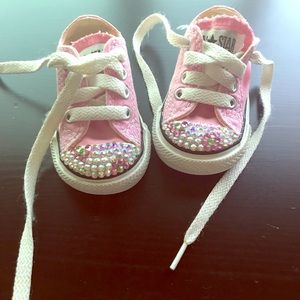 Converse ALL⭐️STARs pink with rhinestones size 2